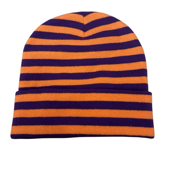 ALF As* Holes Live Forever Linda Finegold Orange Purple Stripe Essential Beanie - Picture 2 of 2